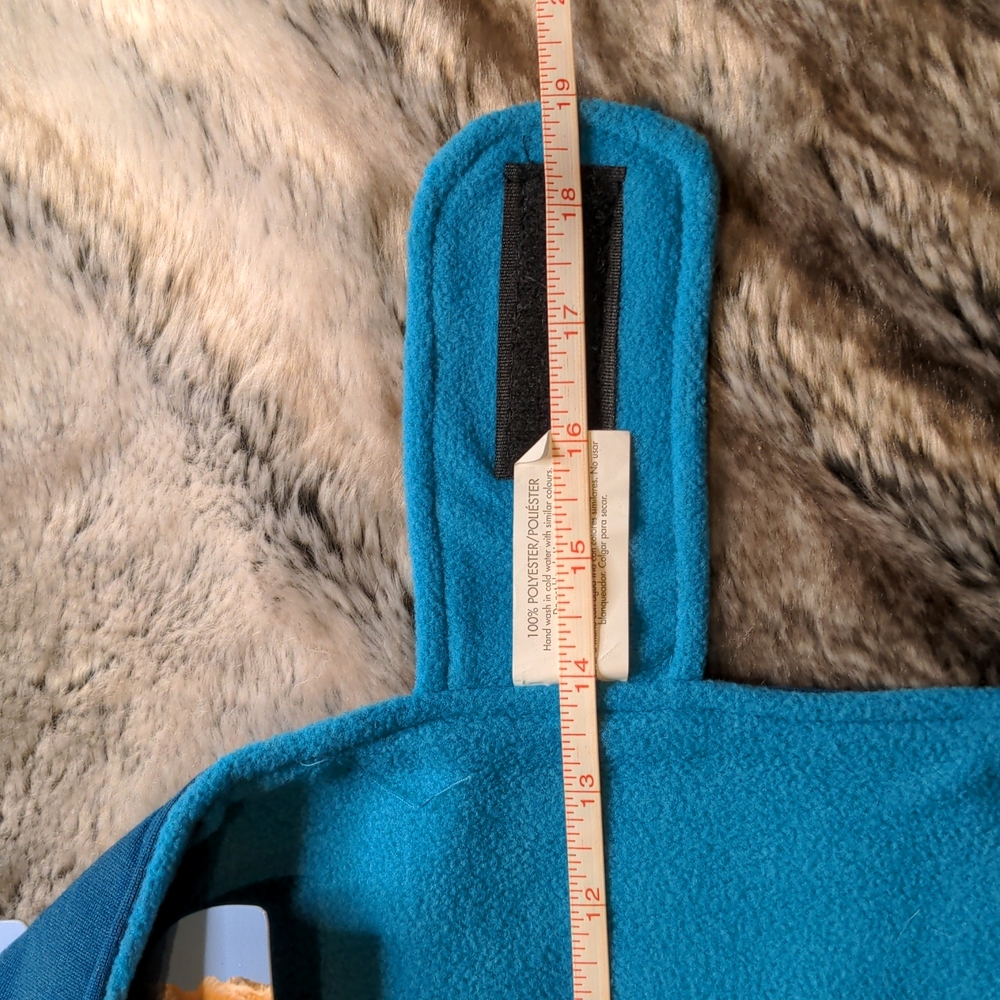 Sold๐ท5 for $20๐ท SM - ADD-ON: Teal Reversable Polar Fleece Dog Coat - Picture 5 of 8